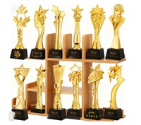 Trofeo pintado ecológico de resina personalizado Copa de Honor de cristal para premios deportivos Diseños únicos para placas de trofeos