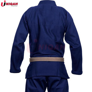 Bleu marine Premium 100% coton Jiu Jitsu Gi coutures renforcées col souple léger entraînement compétition Arts martiaux porter - Product Image 3