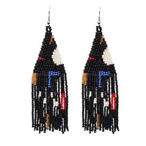 Vintage Seed Bead Embroidered <b>Drop</b> <b>Earrings</b> for <b>Fashion</b> <b>Earrings</b> Seasonal Elegance Seed Beaded Charm <b>Earrings</b> - Product Image 6