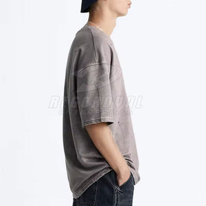 Venta caliente de moda Slim Fit Distress Camisetas Ajuste cómodo Camisetas de alta calidad Distress - Product Image 5