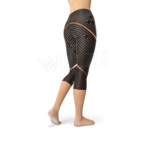 Factory Direct Supply Online Sale Breathable Capri <b>Legging</b> Customized Design <b>Low</b> MOQ Capri <b>Legging</b> - Product Image 5