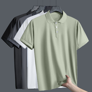 Venta al por mayor de fábrica de verano para hombres para Polo sudadera de negocios Casual manga larga Camiseta bordada estampado corto - Product Image 1
