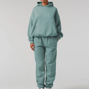 Dernière conception du fabricant : Survêtement d'hiver pour femme, style streetwear, 100 % coton molletonné, couleur unie, respirant - Product Image 1