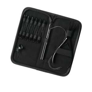 Kit d'outils professionnels pour extensions de cheveux : Pince à retirer les micro-perles, crochet à boucle, séparateur de doigts, aiguille à tisser et pinces - Product Image 5