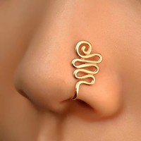 Manchette de Nez Originale sans Piercing, Anneau à Pince en Acier Chirurgical, Faux Piercing de Nez pour Femme, Bijou Corporel Tendance