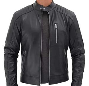 Chaqueta de Cuero Genuino 2025 para Hombre, Cuello Alto, Corte Ajustado, Impermeable, Reversible, Transpirable, para Motociclismo en Invierno - Product Image 4