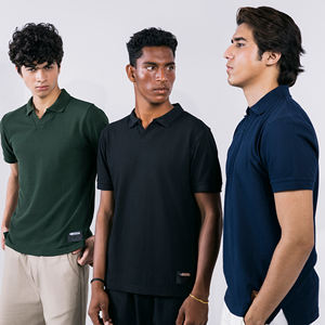 Polo hommes été nouveau coton de haute qualité hommes à manches courtes couleur unie embroid jeunesse affaires polo décontracté - Product Image 5