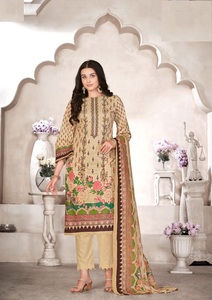 Colección de trajes de trabajo bordados Mal Dupatta de algodón de estilo puro para verano - Product Image 3