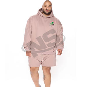 ชุดฮู้ดดี้และกางเกงขาสั้นผู้ชายสไตล์คลาสสิก สีพื้น ทรงหลวม ระบายอากาศได้ดี รับสกรีนโลโก้ สำหรับใส่เที่ยวข้างนอกและใส่ในชีวิตประจำวัน - Product Image 6