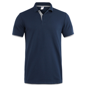 High Quality Men's Short Sleeve <b>Polo</b> Shirt Black and <b>White</b> Contrast Breathable Fabric with Custom Design and Logo Embroidery - Product Image 3
