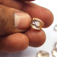 Lot de 11 pierres précieuses de topaze impériale naturelle, 11 mm à 14 mm, ovales et octogonales facettées, 77 carats, qualité supérieure, coupées, US$62 - vendu