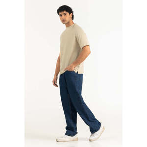 T-shirt en maille coupe régulière oversize MN-TS-SS26-024-C 200 grammes, style urbain, impression sérigraphique haute performance - Product Image 3