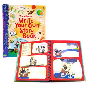 Renkli çin ucuz çocuk kitap baskı kanada bağlama spiral bobin bağlı kitap baskı hizmeti