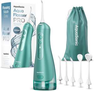 Irrigador Bucal AquaSonic Aqua Flosser PRO - Irrigador Bucal Eléctrico Recargable Inalámbrico con Control por Aplicación, Portátil, de Plástico, para Dientes, Encías y Lengua - Product Image 4