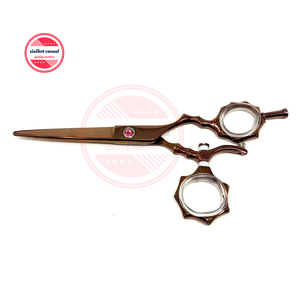 Cuchilla de afeitar de acero inoxidable para peluquería, tijera giratoria con mango giratorio, tijera de corte de pelo para barbería y salón - Product Image 1