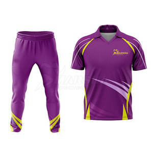 100% poliéster diseño personalizado Cricket uniforme entrenamiento equipo desgaste Cricket uniforme para la venta - Product Image 4