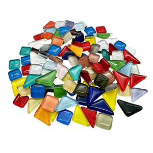 Mosaïque de verre coloré irrégulier personnalisée de 9 à 24 mm, épaisseur 3,5 mm, mélange de 200 g, formes et tailles aléatoires, moderne, écologique, pour bricolage, artisanat, décoration intérieure - Product Image 2