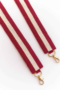 Correa de Punto de Cruz Morada Hecha a Mano con Estrellas Blancas y Doradas, Accesorio de Bordado en Lienzo - Product Image 5