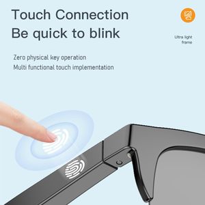 Lunettes de soleil intelligentes Bluetooth F08, monture en plastique ultra légère, commande tactile, audio stéréo sans fil pour téléphone portable - Product Image 4