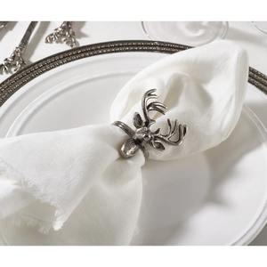 <b>Silver</b> Deer <b>Napkin</b> Ring Perfect For Winter Holiday Home Table Styling Luxury Dining And Seasonal Celebration From India - Product Image 1