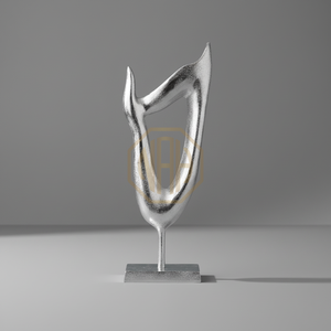Tendance vente aluminium argent métal Art Sculpture Statue pour la décoration intérieure salon moderne artisanat décoratif usine exportateur - Product Image 2
