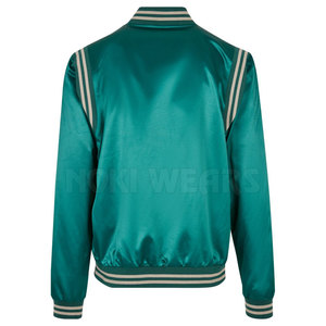 Services OEM Veste Letterman en satin de haute qualité Nouveau design Veste d'hiver Letterman en satin pour adulte - Product Image 2