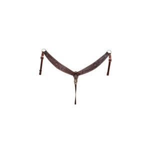 Pechera para Caballo con Logotipo Personalizado, Estilo Occidental, Cuero Genuino, Placa de Pecho con Conchos Plateados, Nudos de Cuero Crudo, Equipo Ecuestre de la India - Product Image 3