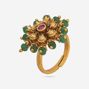 Antique Gold Plated <b>Adjustable</b> <b>Ring</b> Geometric Trendy Jewelry with Inlay for Gift 188908 Model - Product Image 1
