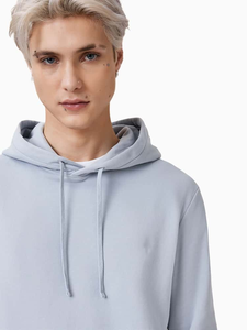 Wholesale Customized Men Solid Color Thermal Hoodie High Quality Drop Shoulder Breathable Men Hoodie - Product Image 3