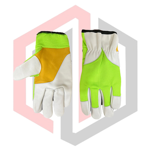 Gants de mécanicien en cuir fendu personnalisés avec des caractéristiques anti-vibrations, antidérapantes et sans poudre pour le jardinage et l'usage général - Product Image 5