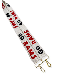 Sangle de sac brodée de perles Go Jags Go Bucks, sac à main pour les fans de sport, ceinture, perles faites à la main, large bandoulière - Product Image 5