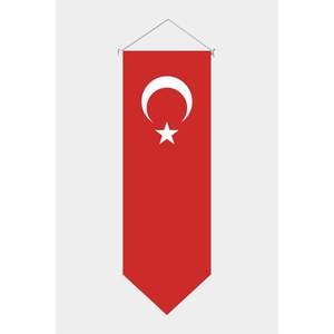 Customizable 3x5ft Pentagonal Pennant <b>Flag</b> From Turkey Satin Polyester Cloth with Digital Printing Metal <b>Pole</b> <b>for</b> Automotive Use - Product Image 3