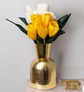 Vase à fleurs en métal en fer pour la décoration intérieure et le salon Vase décoratif antique vintage pour la décoration de la chambre à coucher - Product Image 1
