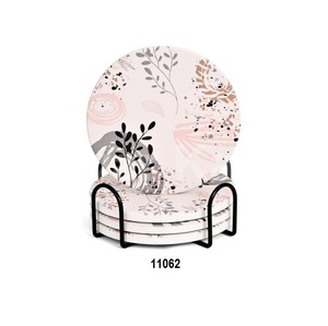 Ensemble de 4 sous-verres ronds en cuivre martelé en cuivre poli brillant fait main - Product Image 2