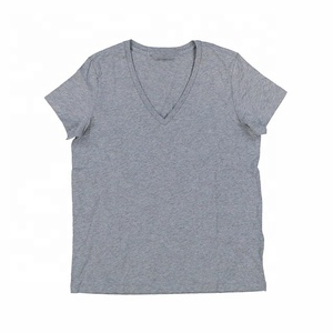 Camiseta de manga corta con cuello redondo para mujer, ropa informal 100% de algodón/poliéster, de alta calidad, con logotipo personalizado bordado - Product Image 5