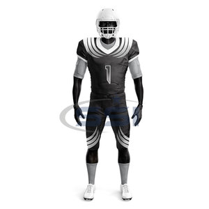 Uniformes de football américain pour hommes adultes sur mesure en gros, respirants, meilleur design de maillot pour les équipes, sérigraphie 100% - Product Image 1