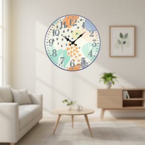 JUSTAMINUTE Multicolor Wall <b>Clock</b> 40cm in Size Colorful 21557 Model - Product Image 3