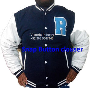 Nouvelle veste universitaire respirante et imperméable en laine avec manches en cuir, patchs en chenille de peau de vache, style universitaire, fermeture éclair, saison hivernale - Product Image 4