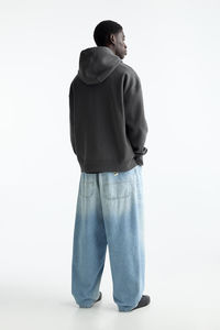 Vente en gros pas cher surdimensionné Logo personnalisé vierge poids lourd épais 100% coton Hoodies personnalisé fermeture éclair élégant Terry Hoodies hommes - Product Image 3