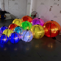 Boule miroir gonflable personnalisée avec bande lumineuse LED, sphère gonflable réfléchissante géante pour la décoration d'événements et de fêtes