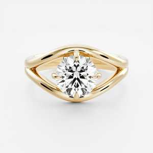 Anillo de moissanita curvo moderno de alta demanda con banda trenzada y diamantes de corte brillante para mujer disponible para precio de exportación - Product Image 2