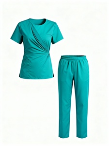 Uniforme d'infirmière de haute qualité, doux, extensible, col en V, uniforme de travail pour infirmières, uniforme de travail confortable pour femmes - Product Image 3