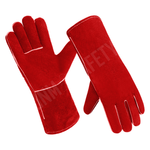 ถุงมือหนังวัวแยกชิ้นขนาดพิเศษพร้อมซับผ้าฝ้ายถุงมือนิรภัยทนทานต่อการจุดประกายสำหรับงานอุตสาหกรรม - Product Image 2