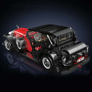Voiture ancienne en briques de plastique pour jeu constructif - Product Image 3
