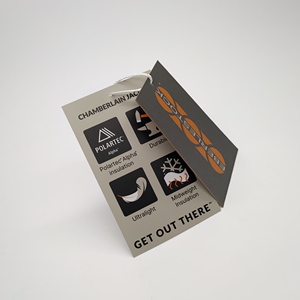 ป้ายแขวนทำจากกระดาษแข็งเคลือบด้านโลโก้บัตรข้อมูลแบรนด์ - Product Image 2