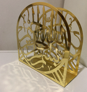 ที่ใส่ทิชชู่ทองเหลืองสำหรับตกแต่งโต๊ะอาหารค่ำดีไซน์อิสลามที่ใส่ทิชชู่ห้องร้านอาหารโรงแรม - Product Image 1