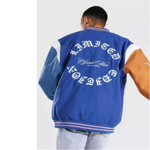 Custom Logo Giacca Baseball 100% Wool Quick Dry Breathable Animal Print <b>Summer</b> Couple College <b>Men's</b> Letterman <b>Jacket</b> - Product Image 2