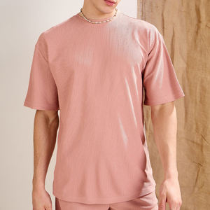 OEM T-shirt unisexe en coton 150 g/m² imprimé avec logo personnalisé Vêtements de ville unis de haute qualité Coupe surdimensionnée pour hommes - Product Image 2