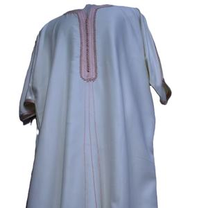 Marroquí Thorbes listo para usar Lino Seda Poliéster Sudadera con capucha Vestidos Transpirable Otoño Casual Corto Tallas grandes Jubba para adultos - Product Image 2