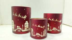 Vela de cristal votiva titular rojo oro Color Navidad Pascua diseño decorativo propósito todo ambiente otoño estilo real hecho a mano - Product Image 4